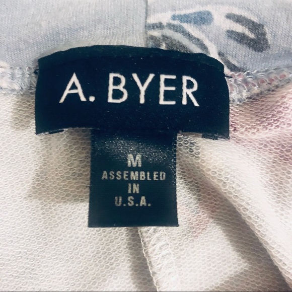 Light blue and floral A-Line Dress - Picture 4 of 4